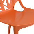 thumbnail image 6 of Modern Dining Chair - Lightweight Plastic Indoor Outdoor Seat - Stackable Design, 6 of 8