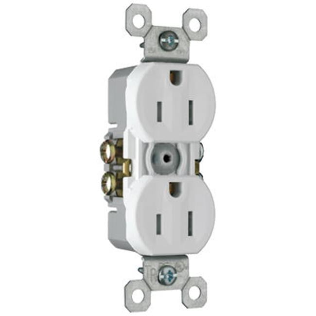 Legrand Pass & Seymour 15A WHT DPLX Receptacle 8 Pack