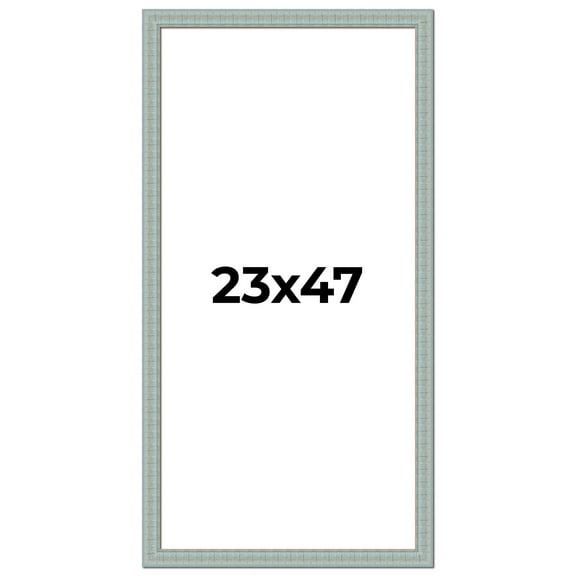 23x47 Frame Blue Teal Distressed Solid Wood Picture Frame | 1.625 Inch Moulding Width | Sonoma Blue
