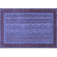 thumbnail image 1 of Ahgly Company Indoor Rectangle Abstract Blue Modern Area Rugs, 2' x 4', 1 of 4