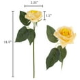 thumbnail image 2 of Villacera Artificial Flower Bouquet Â– Real Touch Faux Roses (18P, Yellow), 2 of 3