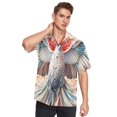 thumbnail image 5 of Bird Dove Side Men's Hawaiian Wrinkle Free Button Down Short Sleeve Shirt Casual Shirts Beach Shirts, 5 of 8