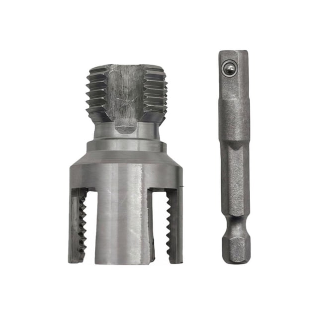 PVC Pipe Threader Set with Dual Dies for Internal & External Threading, 1/2 to 1 3/4 Pipe Sizes, Iron Construction, Home Improvement Plumbing Tool