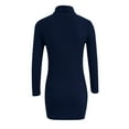 thumbnail image 5 of DHFJKG Sweater Dress For Women Knit Ribbed Long Sleeve High Neck Bodycon Slim Fit Mini Dress Pullover Winter Comfort Dresses, 5 of 5