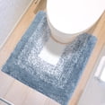 thumbnail image 2 of REGALWOVEN Alfombra de baño suave y absorbente, antideslizante, en forma de U y rectangular, tapete de baño azul 20" x 32", 2 of 7