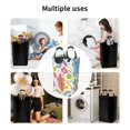 thumbnail image 4 of DouZhe 50L Rectangular Laundry Basket, Colorful Plant Rose Flower Prints Waterproof Foldable Laundry Hamper with Aluminum Handles, 4 of 6