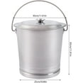 thumbnail image 5 of MONIPA 3.7 Gallon Milk Can Tote Jug with Sealed Lid 14L Stainless Steel Milk Bucket Ice Bucket for Milk, Liquid, Rice, Oil, Water, Wine Storage Container, 5 of 9