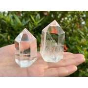 Premium Clear Quartz Obelisk, Standing Polished Clear Quartz Point (0.5-1 oz)