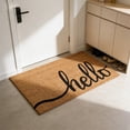 thumbnail image 5 of Hello Door Mat Outdoor Coco Coir Doormat,Anti-Slip PVC & Coconut Fiber Surface - Natural Home Accessories, Minimalist Original Design, 5 of 8