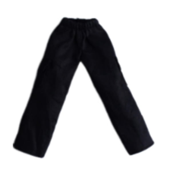 Figura de hombre a escala 1:12, pantalones casuales, mini ropa de hombre, muñeca de moda, pantalones cargo negro