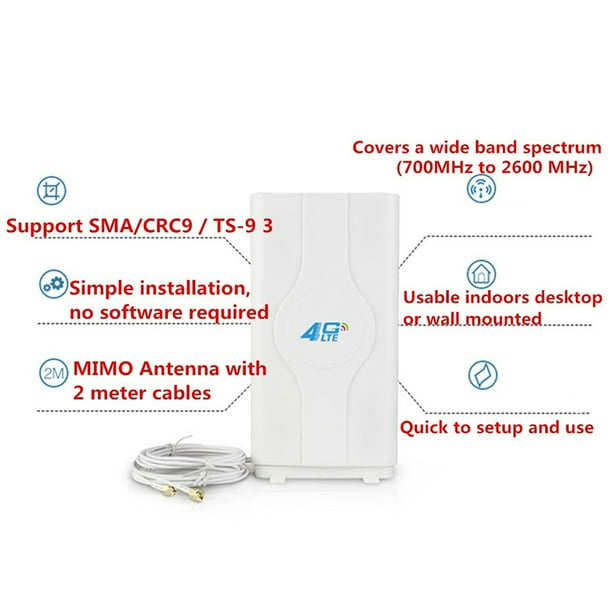 Baohd TS9/SMA/CRC9 Connector Indoor Blazing Fast 3G 4G 88dBi LTE
