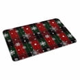 thumbnail image 4 of Buffalo Plaid Christmas Door Mat Indoor Outdoor, Xmas Snowflake Red Green Non Slip Welcome Mat with Rubber Backing, Absorbent Fabric Front Door Mats Entryway Rug for Home Patio Entrance 24"x36", 4 of 9