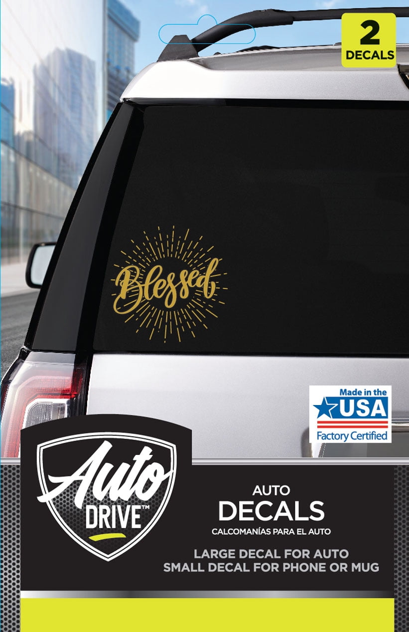 Auto Drive Car Decals Blessed - Walmart 