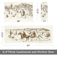 thumbnail image 2 of Western Kitchen Mat Rugs Set of 2 Aztec Anti Fatigue Non-Slip Kitchen mats For Floor Western Country Cactus Theme PVC Comfort Mat Floor Rugs Decor Office Front Door Sink 17.3x28+17.3x 47 inches, 2 of 6