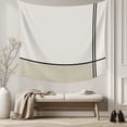 thumbnail image 5 of Beige Geometric Tapestry for Bedroom Wall Hanging Tapestry, Modern Color Block Black Lines Abstract Art Ceiling Backdrop Tapestries Poster Blanket Wall Decor for Teens Room Living Room Dorm 51" x 59", 5 of 8