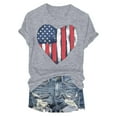 thumbnail image 4 of Graphic Printed T-Shirts for Women Casual Cotton Tees Comfy Streetwear Crewneck Short Sleeve Summer Tops Grey,3XL, 4 of 6