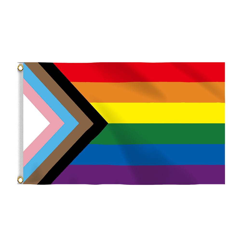 RAINBOW LOVE FLAG 5X3 feet Gay pride rights Heart Rainbows flags 