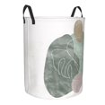 thumbnail image 3 of YFYANG Waterproof Laundry Hamper, Bohemian Style Leaves Laundry Basket Oxford Fabric with Handle Foldable, S, 3 of 8