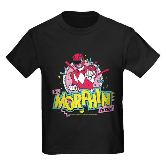 CafePress - Power Rangers Morphin Time Kids T Shirt - Dark T-Shirt Kids XS-XL