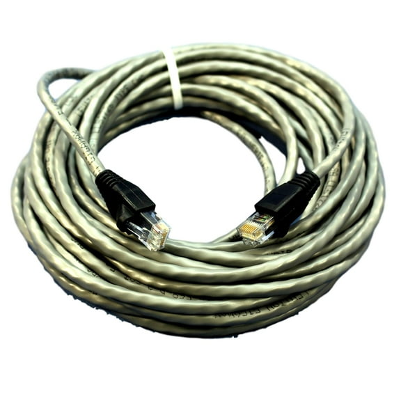 Leviton Gray Cat 5e 25 Ft Ethernet LAN Patch Cord Network Cable Booted 5G455-25G