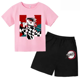 thumbnail image 3 of 2024 Verano Demon Slayer Camiseta estampada para niños 2 piezas Traje para niños y niñas Ropa de manga corta Top informal Conjunto de moda de anime, 3 of 5