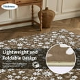 thumbnail image 5 of FairOnly Brown 5'x7'Botanical Bloom Machine Washable Non Slip Stain Resistant Area Rug for Modern Home Living Room Decoration, 5 of 7