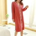 thumbnail image 6 of Kadahis Womens Nightgown, Womens Round Neck Loungewear Sleep Dress Casual Loose Caftan Modal Long Night, 6 of 7