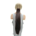 thumbnail image 3 of Unique Bargains 1 Pc Long Straight Hair Wig Hair Clips for Hair Extension 21.65" Length Dark Brown, 3 of 6