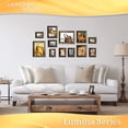 thumbnail image 4 of Langdon House 5x7 Barnwood Black Real Wood Picture Frames with Gold Accents, 6 Pack, Lumina Collection (US Company), 4 of 6