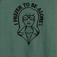 thumbnail image 3 of Daria - I Prefer To Be Alone - Women's Lightweight French Terry Long Sleeve Shirt, 3 of 5