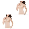 thumbnail image 2 of Sonducket Chaleco térmico para mujer, cuello en V, sin mangas, Color sólido, terciopelo, Top básico, ropa interior para clima frío, ropa Color de piel XL 2piezas, 2 of 6