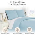 thumbnail image 2 of Neutral Solid Color 3-Piece Duvet Cover Set by Southshore Fine Linens, 2 of 9