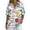 White, variant on Button Down Shirts for Women Casual Print Turtleneck Short Sleeved V-neck Cotton Fashion Top