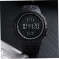 thumbnail image 1 of Reloj digital Reloj digital para hombre Reloj electrónico de cuenta regresiva Reloj de pulsera resistente al agua con banda de cuero Negro 1pc XianweiShao 8390613918765, 1 of 1