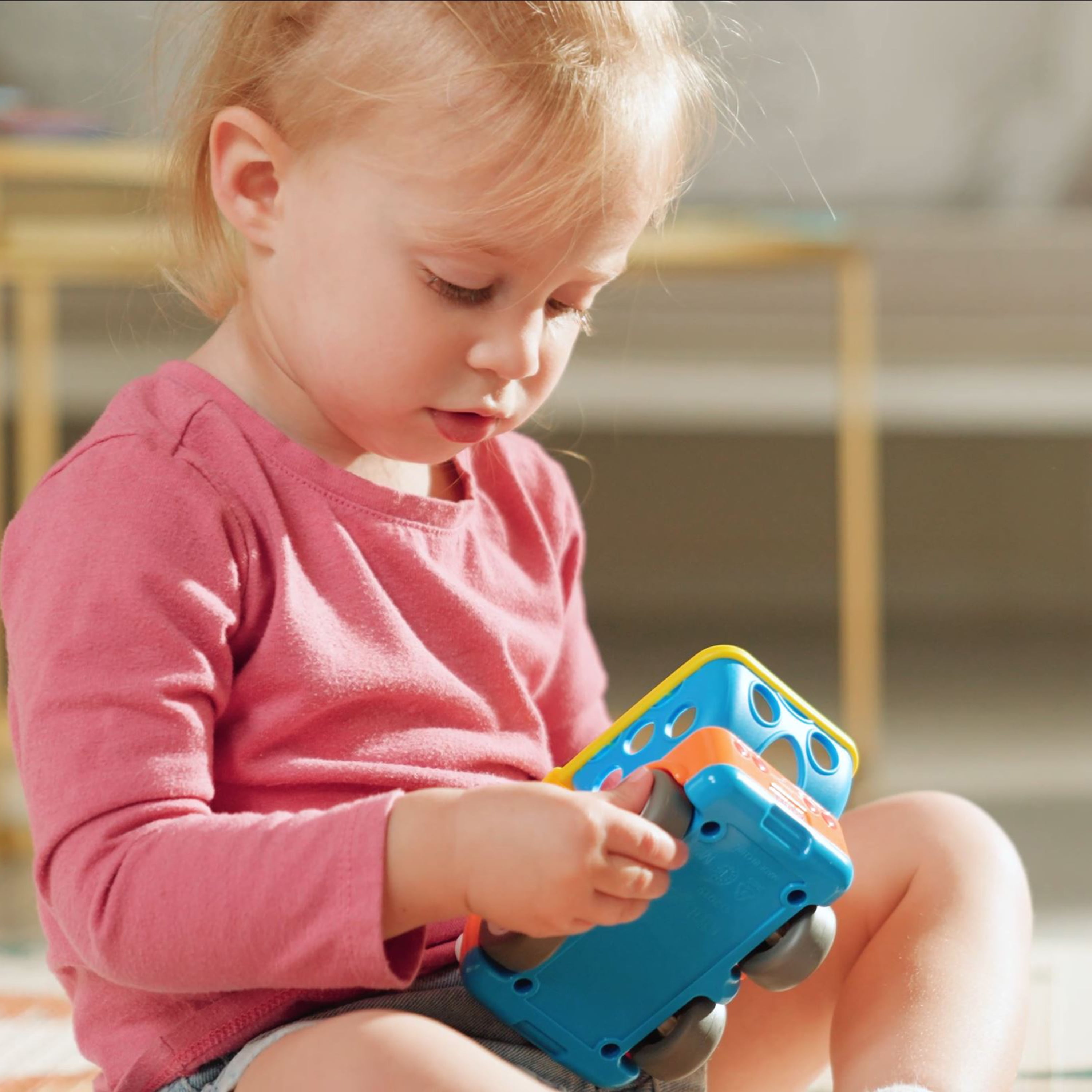 Nuby Play Pals Vehicle Rattle Toy for Babies, Dump Truck Design