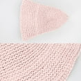 thumbnail image 4 of Crochet Raffia Bucket Hat Lightweight Foldable Wide Brim Sun Hat for Stylish Summer Protection - Pink, 4 of 4