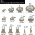 thumbnail image 3 of Compatible With13 Pieces Brass Coated Wire Brushes With Round Shaft 6 Mm, 3 of 4