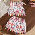 thumbnail image 6 of Gubotare Baby Clothes for Girls Toddler Girl Outfits Tops Sleeveless Tank Tops Shorts Summer Clothes Set 6 9 12 18 24 Months 2T 3T 4T 5T (White,2-3 Years), 6 of 8