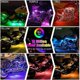 thumbnail image 5 of Kits de luces Led para motocicleta de 12 Uds., Control por aplicación Rgb multicolor, 5 of 5