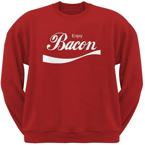 Enjoy Bacon Red Adult Sweatshirt - X-Large