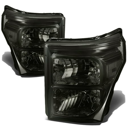 2011 Ford F-250 Bedrug For 2011 to 2015 Ford F250 / F350 / F450 / F550 Super Duty Headlight Smoked Housing Clear Corner Headlamp 12 13 14 Left+Right ()