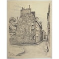 thumbnail image 2 of Ferdinand Boberg 19x24 Gold Ornate Framed and Double Matted Museum Art Print Titled - Lhomond Street and Amyot Street (1926), 2 of 4