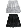 thumbnail image 2 of Miangastore 2 Pcs Rallonges de Chemise Femmes Faux Bas Chemise Jupe Mini Mi-Longue pour Femmes, 2 of 9