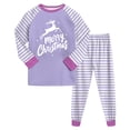 thumbnail image 1 of Ketyyh-chn99 Tenue Festive pour Enfants Ensemble Garçons et Filles Pantalon Long Coupe Régulière Manches Longues Col Rond Imprimé 3D Taille pour 3-4 Ans, Violet Pâle, 1 of 5