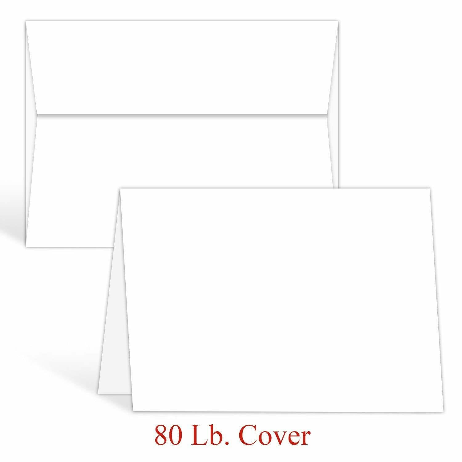 Greeting Cards Set – 4.25 x 5.5' Blank White Cardstock and Envelopes Perfect for Business, Invitations, Bridal Shower, Birthday, Interoffice, Holiday Cards, Weddings and All Occasion – Bulk Set of 30