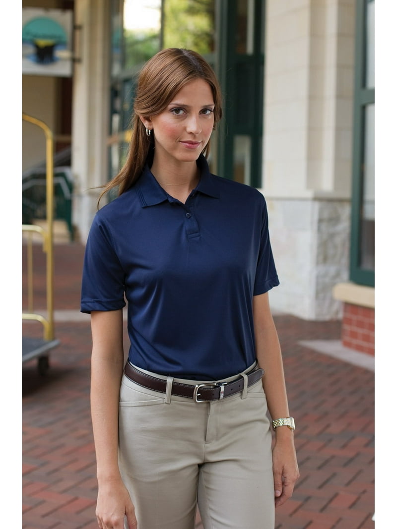24/7 361 WoMen's 100% Polyester Polo Shirt-Navy-L