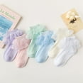 thumbnail image 2 of 6 Pairs Toddler Baby Girls Ruffle Lace Socks Cotton Frilly Ankle Socks Kids Princess Dress Socks 1-10 Years, 2 of 9
