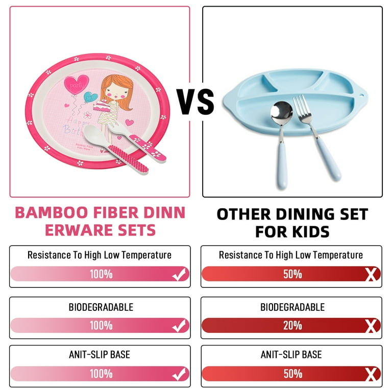 BAMBOO FIBER SET OF 4 SMALL PLATES BAMBOO FIBER SET OF 4 SMALL PLATES