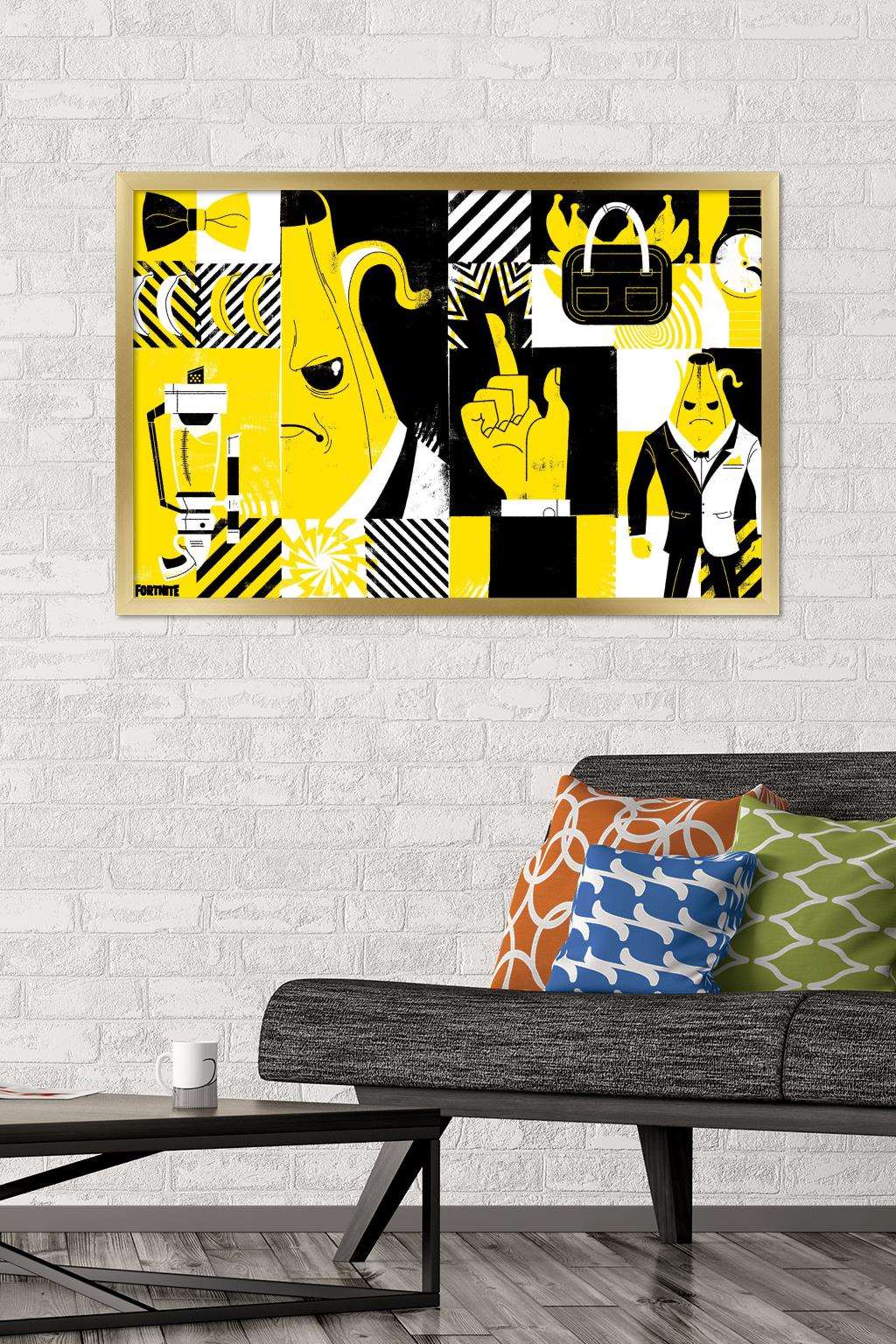 Fortnite - Peely Wall Poster, 22.375" x 34", Framed