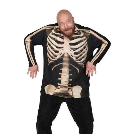 Big Skeleton - Faux Real F132138 Big Size Skeleton T-Shirt Costume-3X